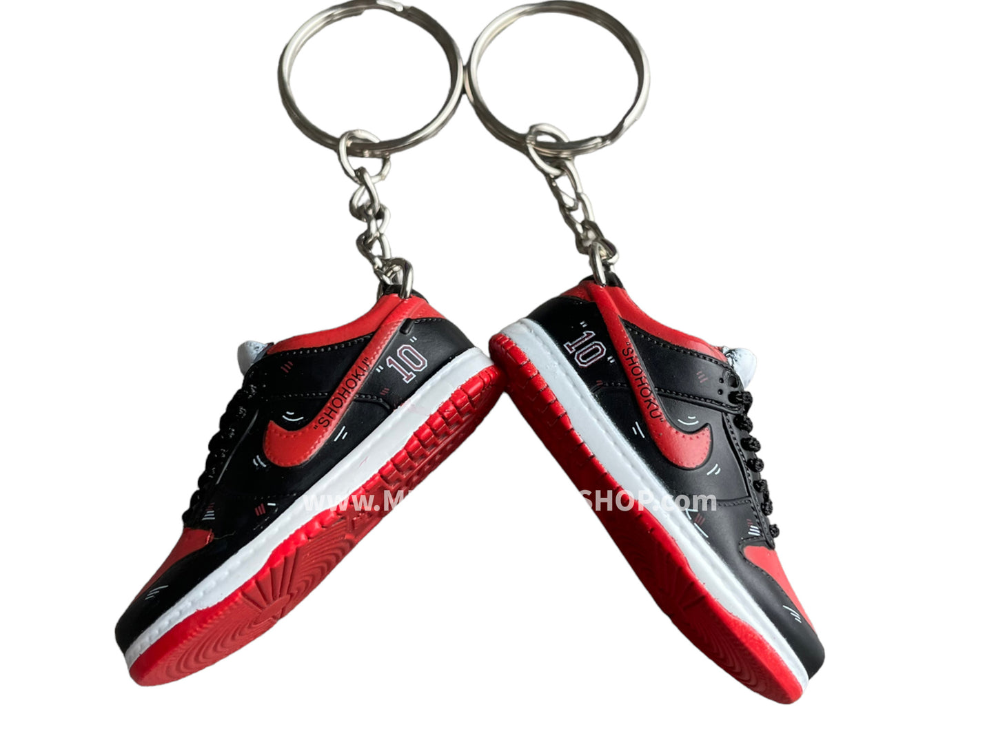 Mini sneaker keychain 3D Dunk - Slam Dunk - Sakuragi Black red