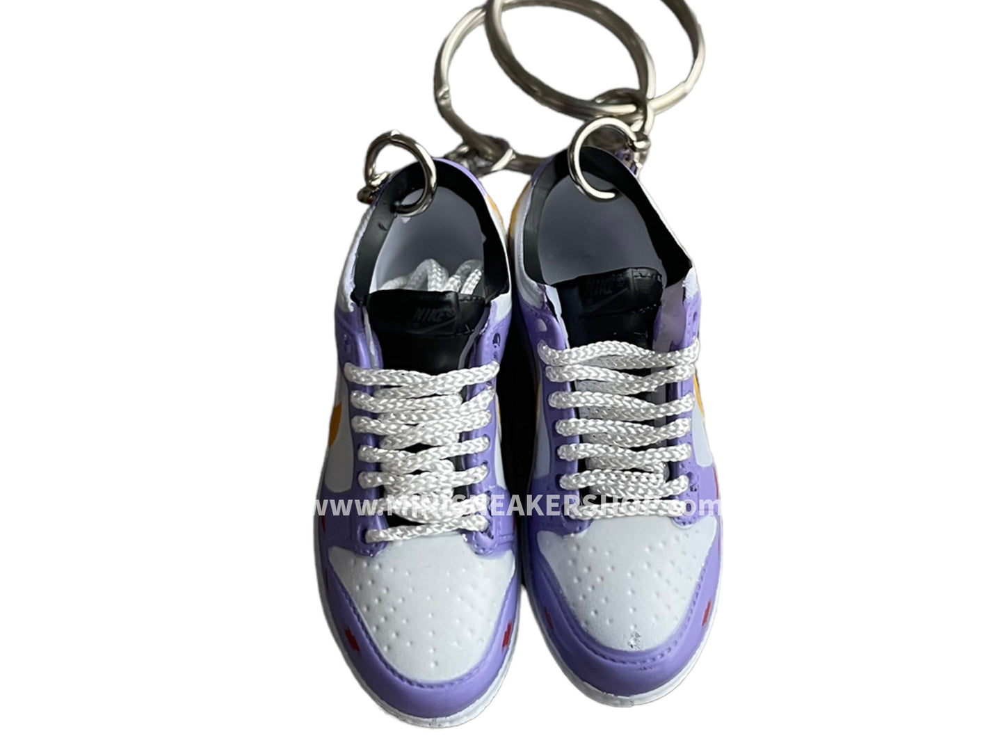 Mini sneaker keychain 3D Dunk - Cartoon Lavender
