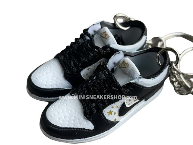 Mini sneaker keychains Dunk Low x SUP -  Black and White