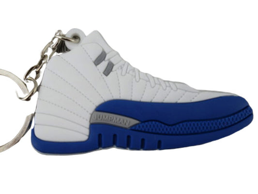 Flat Silicon Sneaker Keychain AJ 12 - French Blue