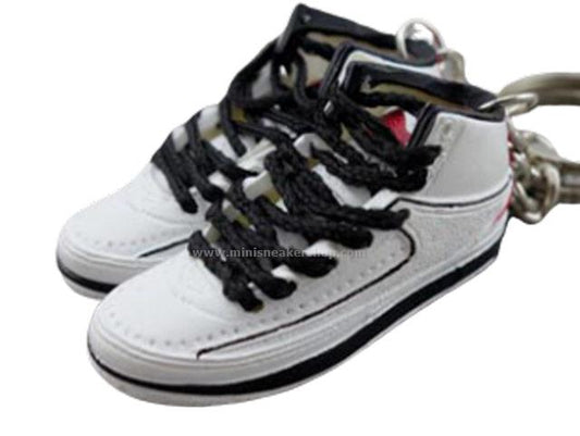 Mini Sneaker Keychains AJ 2 - OG White Red Black