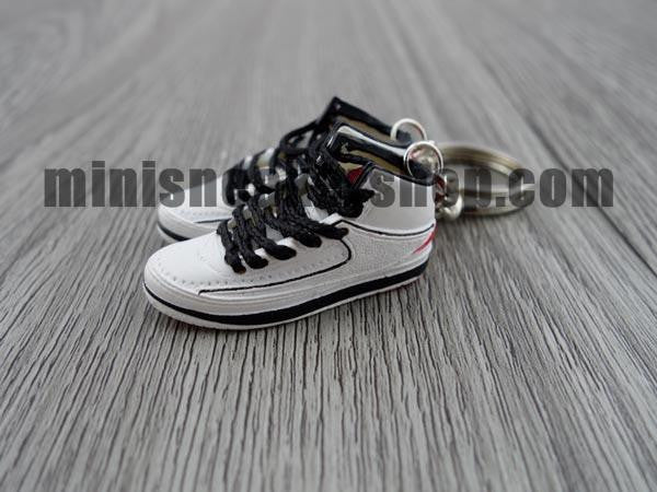 Mini Sneaker Keychains AJ 2 - OG White Red Black