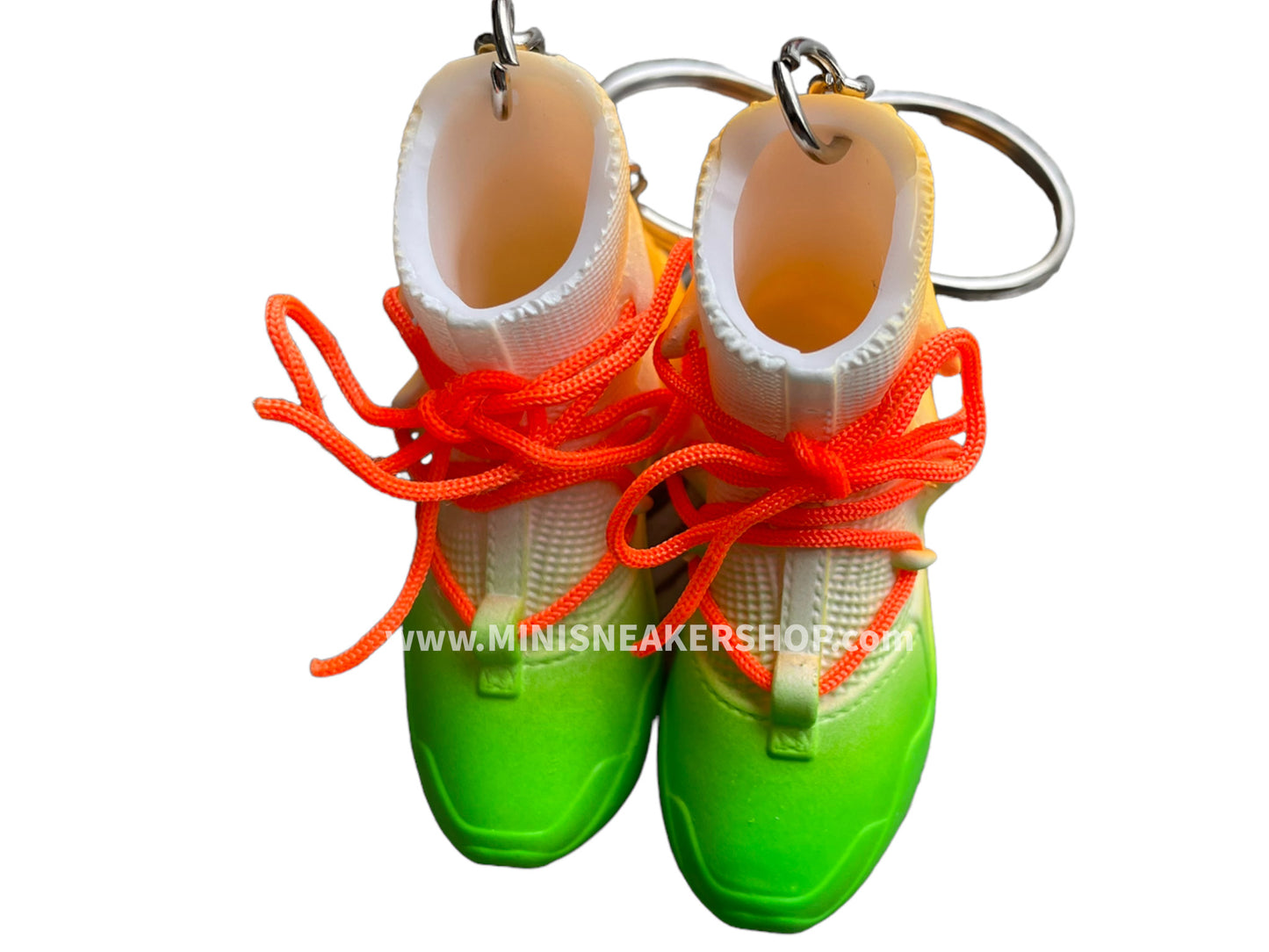 Mini 3D sneaker keychains FEAR OF G. Metallic multi