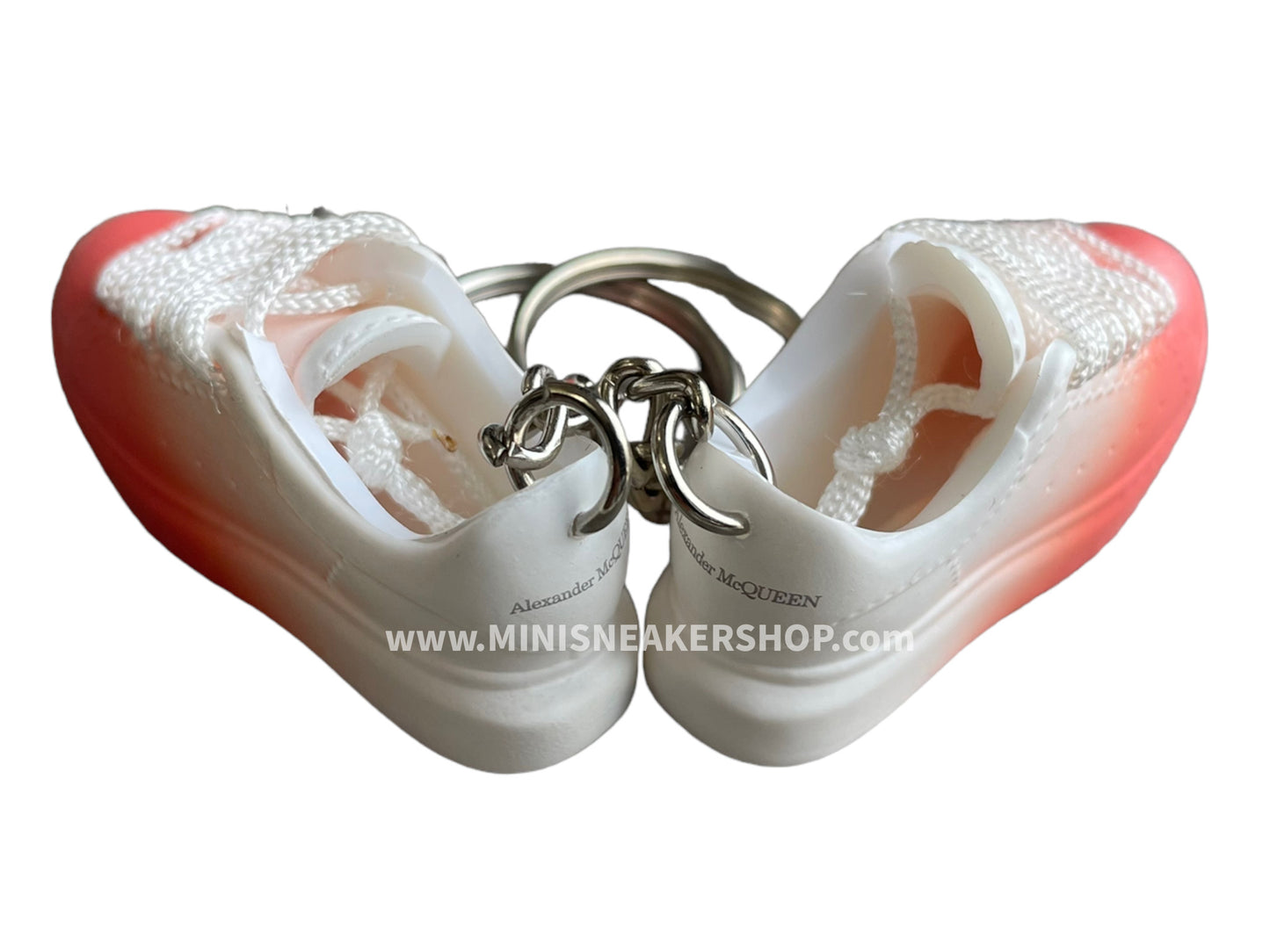 Mini sneaker keychain 3D - Alexander Mc Queen Coral fade