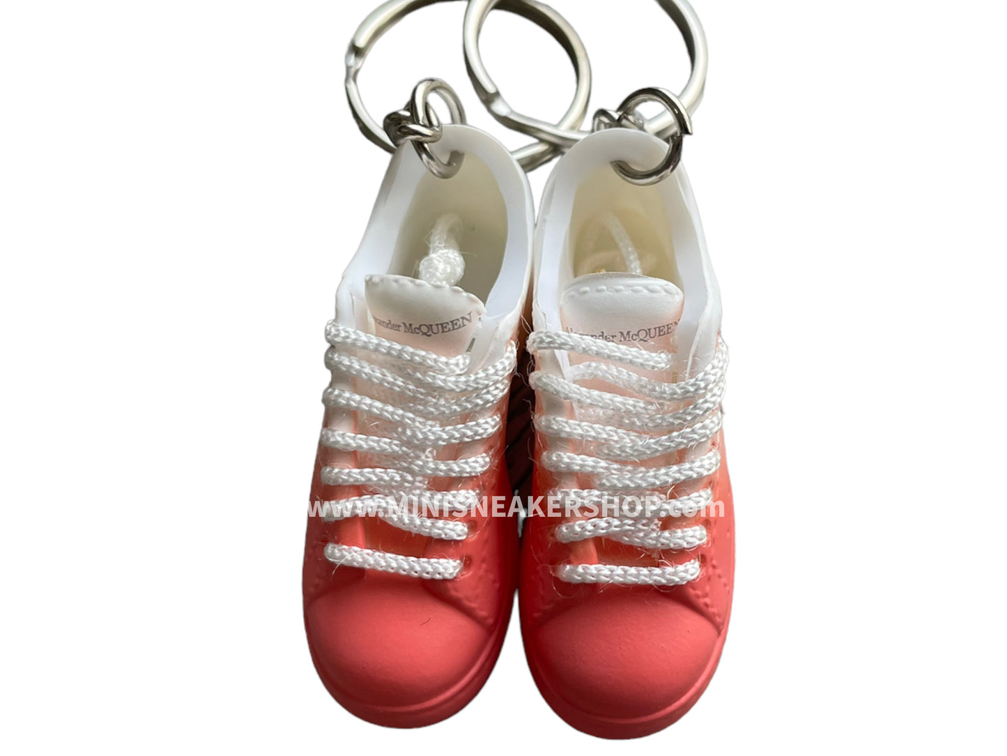 Mini sneaker keychain 3D - Alexander Mc Queen Coral fade