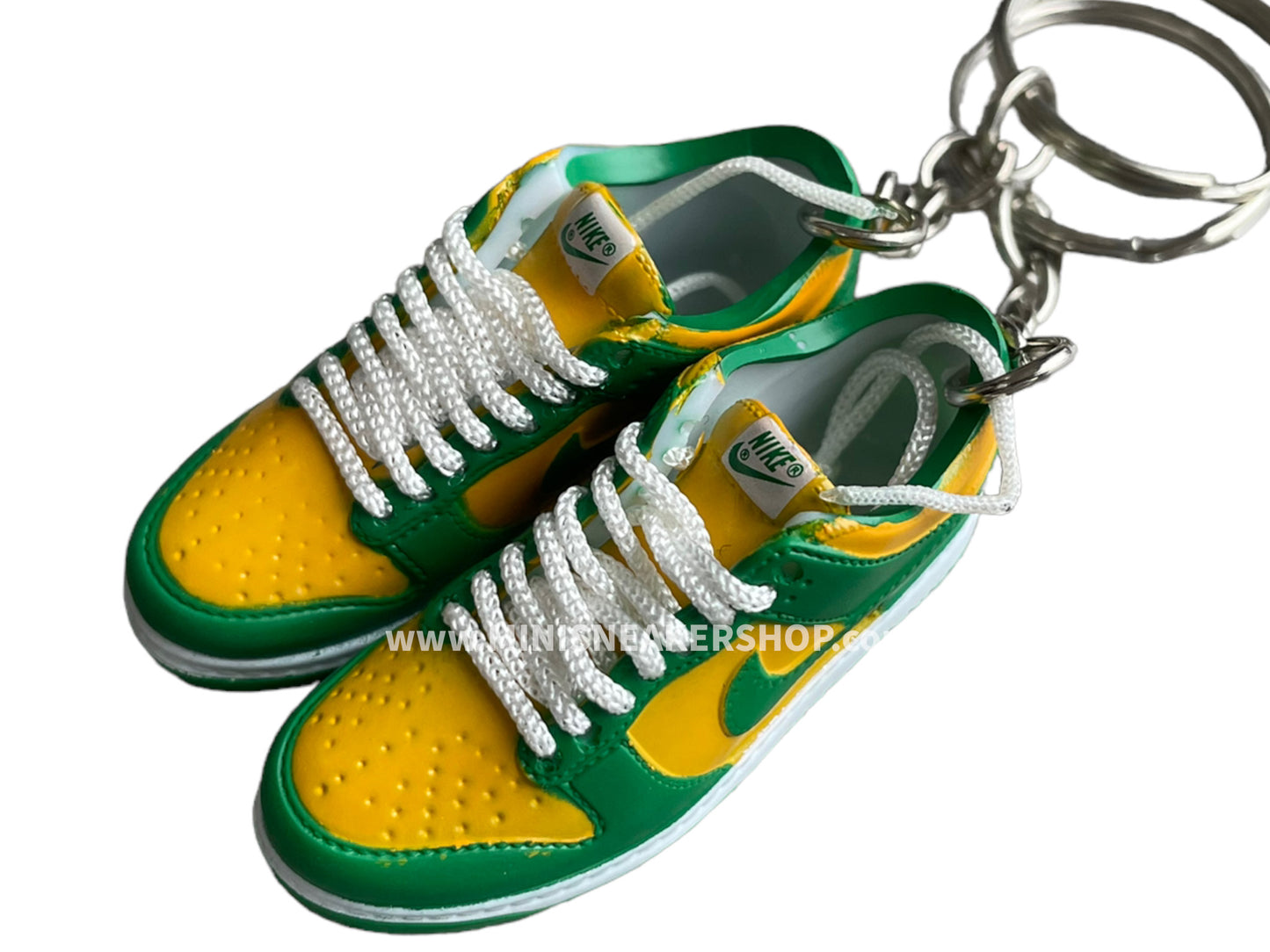 Mini sneaker keychain 3D Dunk - Green Yellow